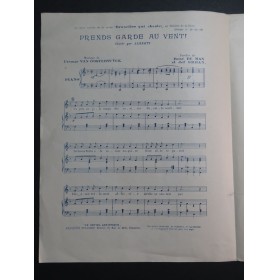 VAN OOSTERWYCK Ursmar Prends Garde au Vent ! Chant Piano ca1928