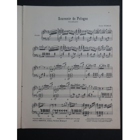 HERMAN Destré Souvenir de Pologne Piano 1910