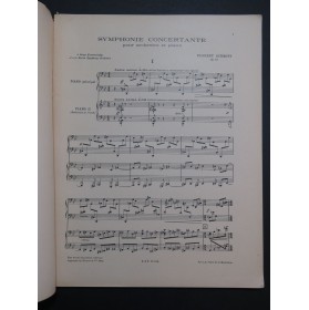 SCHMITT Florent Symphonie Concertante 2 Pianos 4 mains 1932