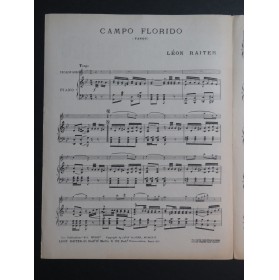 RAITER Léon Campo Florido Tango Piano Violon 1929