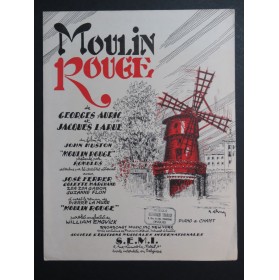 AURIC Georges LARUE Jacques Moulin Rouge Chant Piano 1953