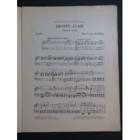 LECLERCQ Maurice Émile Chante-Clair Piano 1910