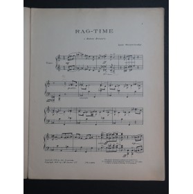 STRAWINSKY Igor Rag-Time Piano 1922