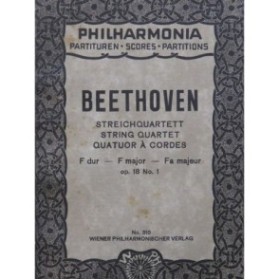 BEETHOVEN Streichquartett op 18 No 1 Violon Alto Violoncelle