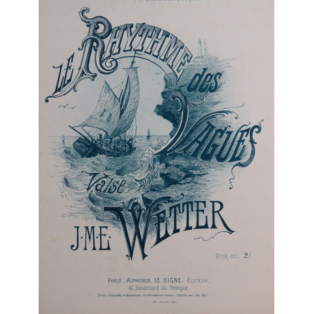 WETTER J. M. E. Le Rhythme des Vagues Piano