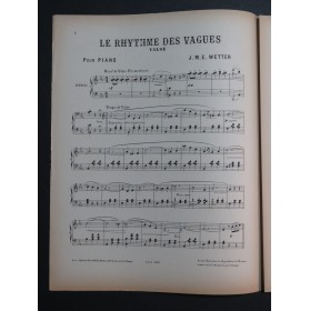 WETTER J. M. E. Le Rhythme des Vagues Piano