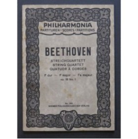 BEETHOVEN Streichquartett op 18 No 1 Violon Alto Violoncelle