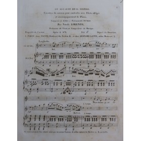 LORENZO Nicolo Lo Sguardo ed il Sospiro Chant Piano Flûte ca1840