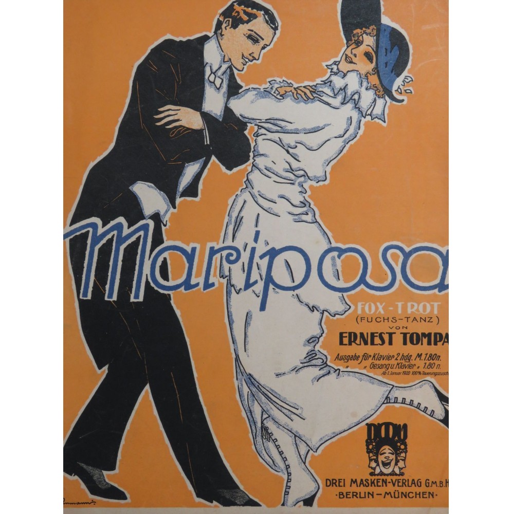 TOMPA Ernest Mariposa Fox Trot Piano 1919