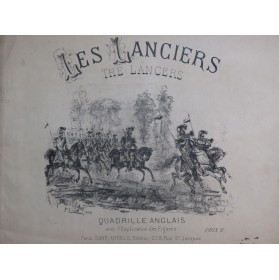 MICHAUD Henri Les Lanciers Quadrille Danse Piano 1885