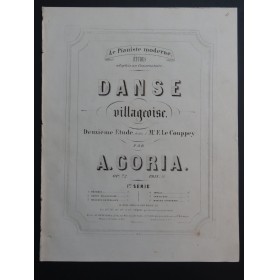 GORIA Alexandre Danse Villageoise 2e Etude Piano ca1855