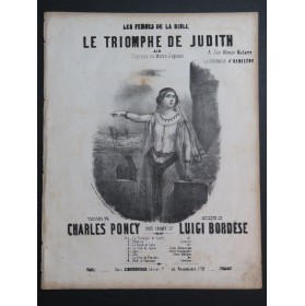 BORDÈSE Luigi Le Triomphe de Judith Chant Piano ca1850