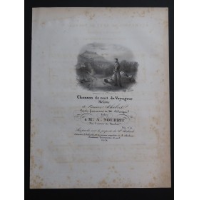 SCHUBERT Franz La Chanson de Nuit du Voyageur Chant Piano ca1835