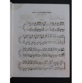 DURAND DE GRAU Les Clochettes op 18 Piano 4 mains ca1855