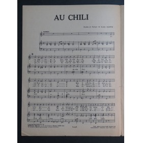 GASTÉ Louis Au Chili Chant Piano 1947