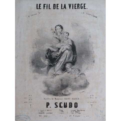 SCUDO Paul Le Fil de la Vierge Chant Piano ca1850
