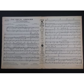 SCOTTO Vincent J'ai deux amours Joséphine Baker Chant Piano 1931