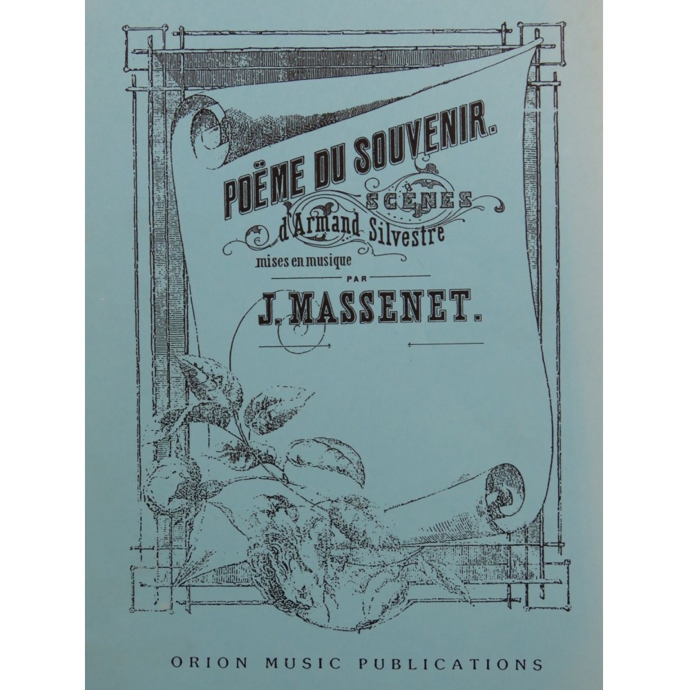 MASSENET Jules Poëme du Souvenir Scènes Chant Piano