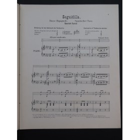 HOLST Eduard Seguidilla Danse Espagnole Piano Castagnettes 1892