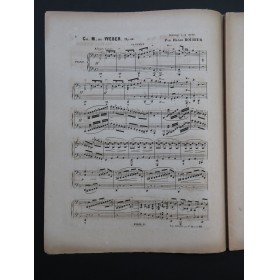 WEBER Sonate op 49 Piano 4 mains ca1860