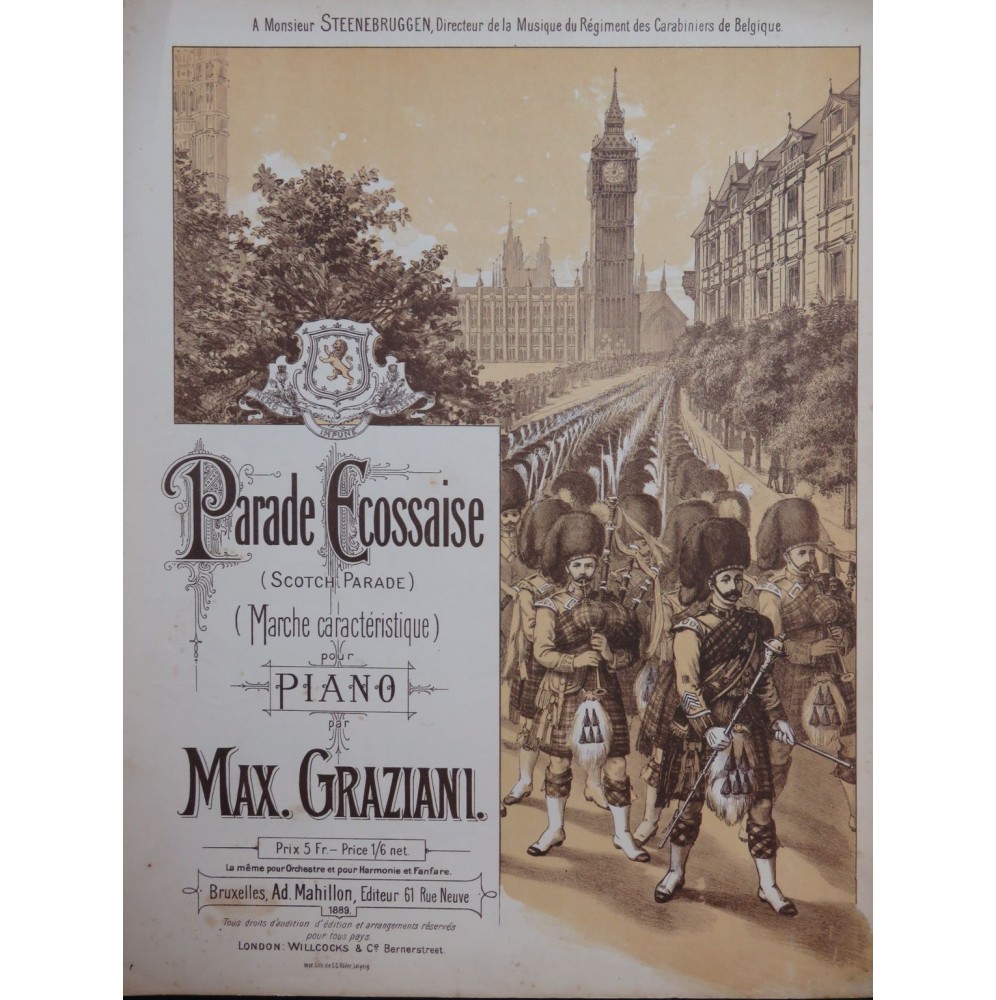 GRAZIANI Max Parade Ecossaise Piano 1889