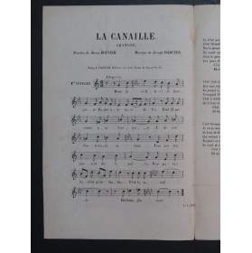 DARCIER Joseph La Canaille Chanson Célestin Nanteuil Chant XIXe