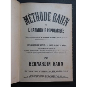 RAHN Bernardin Méthode Rahn ou L'Harmonie Popularisée