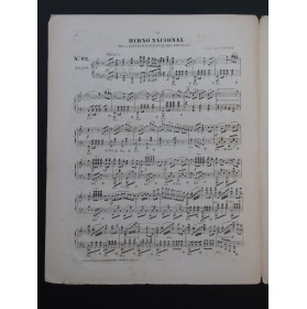 BEYER Ferdinand Himno Nacional de la Republica Uruguay Piano ca1870