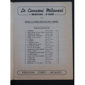 D'ANZI Giovanni Le Canzoni Milanesi 20 Pièces Chant Piano 1948