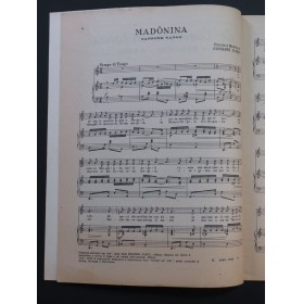 D'ANZI Giovanni Le Canzoni Milanesi 20 Pièces Chant Piano 1948