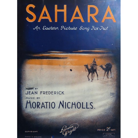 NICHOLLS Horatio Sahara Chant Piano 1924