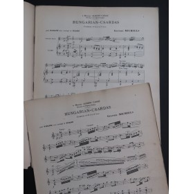 MICHIELS Gustave Hungarian Csardas Piano Violon ca1905