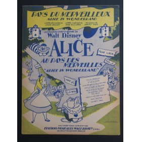 FAIN Sammy Pays du Merveilleux Alice in Wonderland Chant Piano 1951