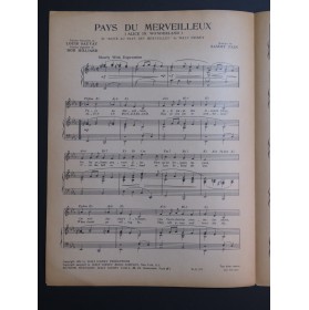 FAIN Sammy Pays du Merveilleux Alice in Wonderland Chant Piano 1951
