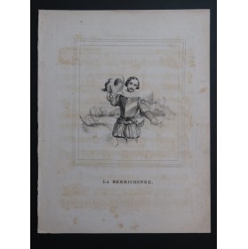 D'ADHÉMAR Ab. La Berrichonne Romance Chant Piano ca1840