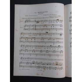 D'ADHÉMAR Ab. La Berrichonne Romance Chant Piano ca1840