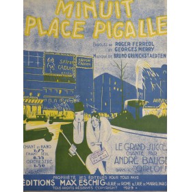 GRANICHSTAEDTEN Bruno Minuit Place Pigale Chant Piano 1928