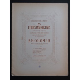 COLOMER B. M. 25 Études Instructives Piano 1900