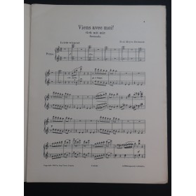 MEYER-HELMUND Erik Viens avec moi ! Piano 4 mains 1912