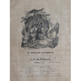 D'ADHÉMAR Ab. Le Brigand Calabrais Chant Piano ca1840