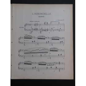 GOBBAERTS Louis L'Hirondelle Bluette op 23 Piano ca1890