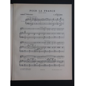 MAQUARRE G. Pour la France Chant Piano