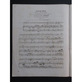 DIETSCH Louis Tantum Ergo Motet Chant Orgue ca1840