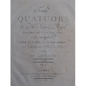 PLEYEL Ignace Trois Quatuors Violon ca1790