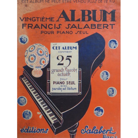 20e Album Salabert 25 Succès Piano 1937