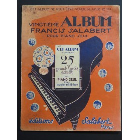 20e Album Salabert 25 Succès Piano 1937