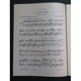 ACKERMANS Hippolyte L'Avocate Piano 1917