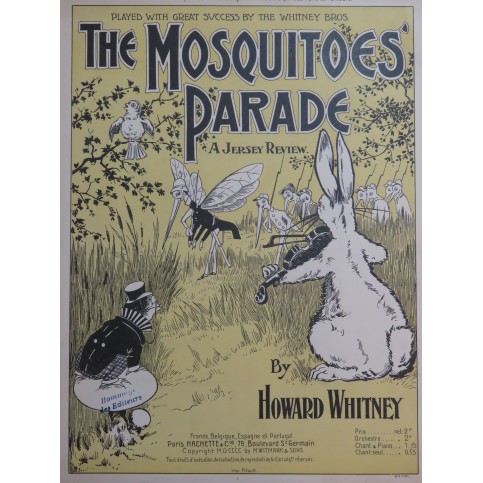 WHITNEY Howard The Mosquitos Parade Piano 1900