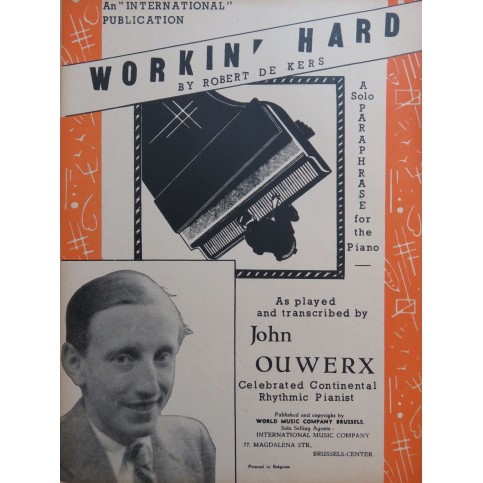 DE KERS Robert Workin' Hard Piano 1935