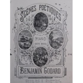 GODARD Benjamin Dans les Champs Piano 4 mains ca1880
